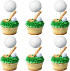 40 Pcs Golf Cupcake Toppers Golf Ball Cupcake Picks Birthday Cake Decorations for Kids Boys Sports Theme Birthday Party Decor Baby Shower Supplies