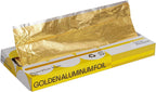 OSVINO 100 Count Pop-Up Pre-Cut Gold Foil Sheets, Lightweight & Flexible Aluminum Foil for Easy Wrapping, Oven & Grill Safe Disposable Catering Foil for BBQ, Baking, Cooking & Food Prep