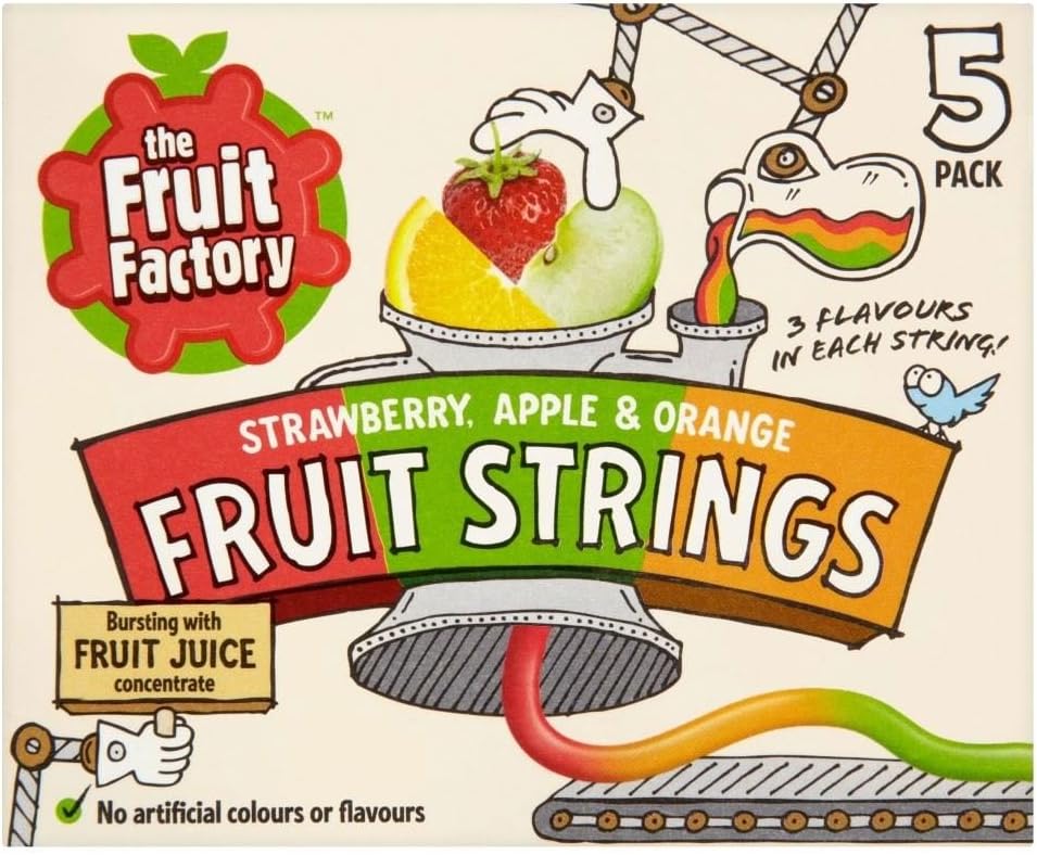 The Fruit Factory Strawberry, Apple & Orange Fruit Strings (5x20g)