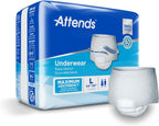 Attends Adult Absorbent Underwear, Large [72 Count] - Maximum Absorbency for Men and Women - Disposable Pull-On Diapers with Tear-Away Sides and Breathable Waistband - AP0730