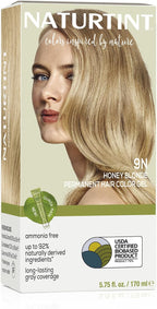 Naturtint Permanent Hair Color, 9N Honey Blonde, Plant Enriched, Ammonia Free, Long Lasting Gray Coverage and Radiante Color, Nourishment and Protection