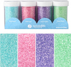 Sweets Indeed Pastel Sugar Sprinkles, Spring 4 Pack, Edible Sprinkle Mix, Perfect for Cake Decorations, Baking, Ice Cream, Cookies, Cupcake Topper, 4.52 ounces (Pastel Sugar)