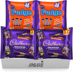 Cadbury Chocolate Treat Size Gift Box, Mixed Selection with Fudge and Treatsize Sharing Packs, 4 Pack Assortment