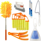 10 Pcs Venetian Window Blind Cleaner Duster Tool Set, Mini Blind Cleaner Duster Brush, Hand Held Air Conditioner Shutters Duster, Dirt Cleaner for Blind, Fan, Air Conditioner, Window Groove Gap
