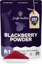 Jungle Powders Blackberry Powder 3.5 Ounce Bag Freeze Dried Blackberries Fruit Additive Free Unsweetened Smoothie Superfood Nordic Wild Blackberry Extract for Baking Flavoring Dry Black Berry Powder