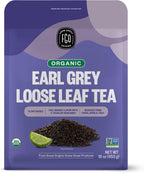 FGO Organic Earl Grey Black Tea, 16 Ounce Loose Leaf Bulk Resealable Bag, 16oz, Packaging May Vary (Pack of 1)