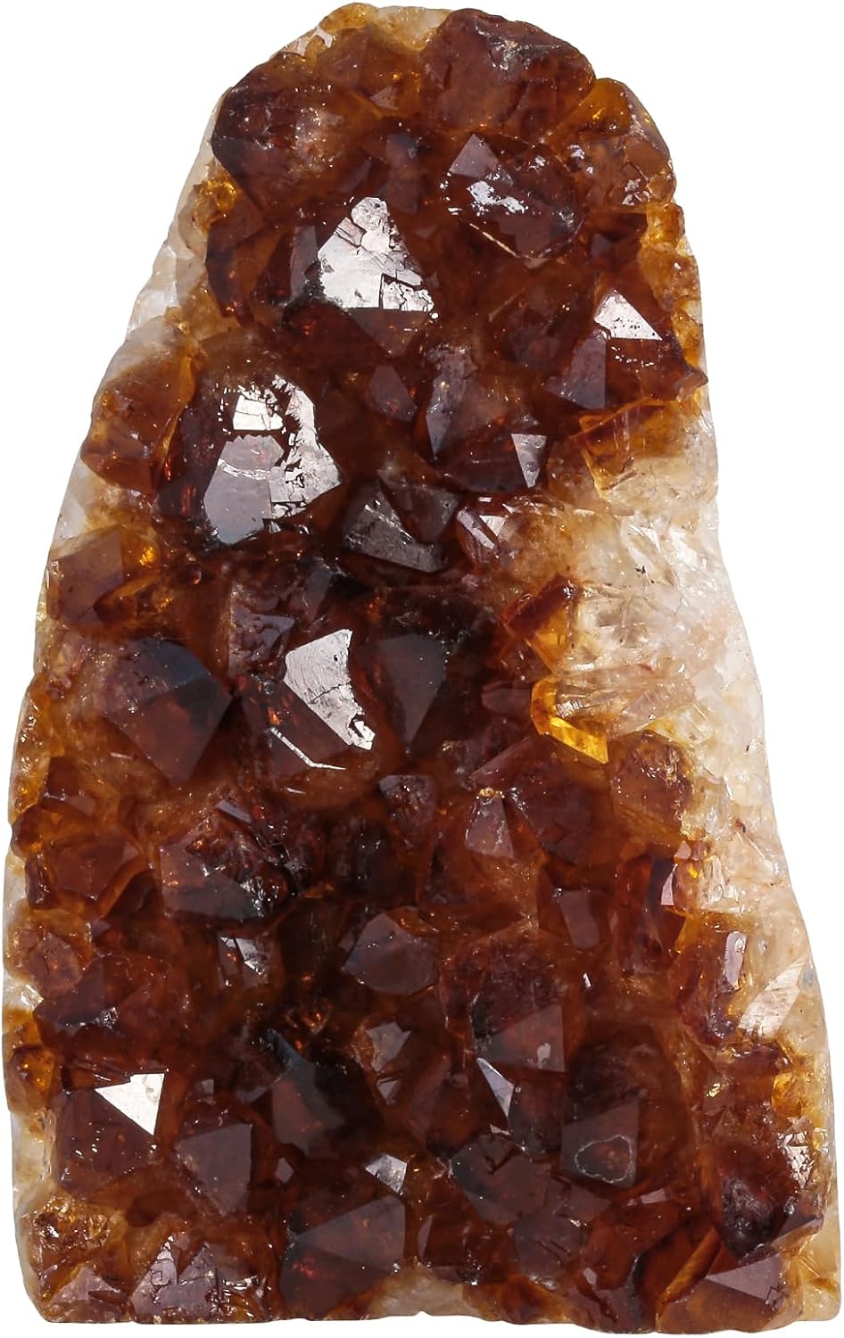 Natural Raw Citrine Crystal Cluster Mineral Specimen for Meditation and Chakra Balancing, Decorative Feng Shui Stone Citrine Geode Cluster for Wealth, 301g-400g