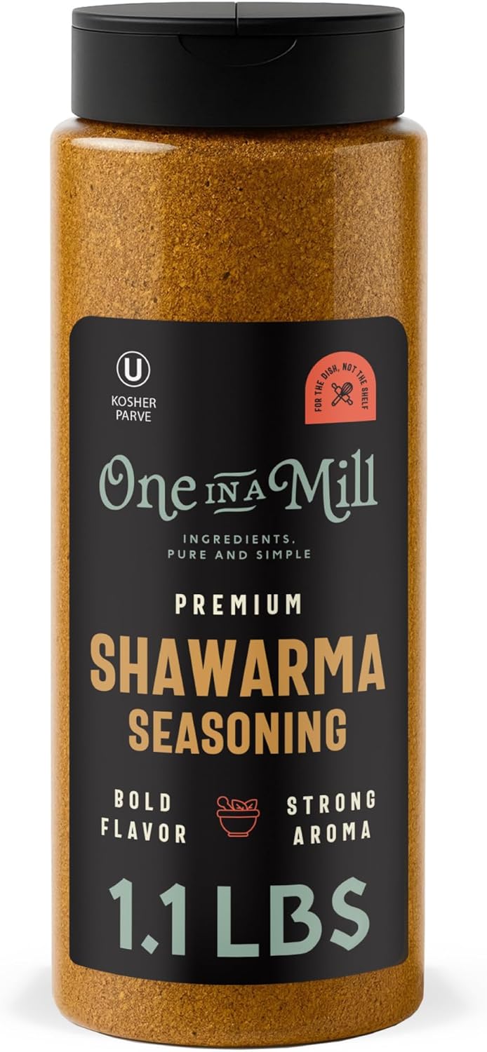 ONE IN A MILL Premium Shawarma Seasoning Blend | Authentic Middle Eastern Spice Mix | Hand-Selected Spices & Freshness | All-Natural, Preservative-Free | Kosher Certified 17.63-ounce Jar