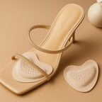 3 Pairs Forefoot Cushion Inserts for Women Shoes, Sandals Forefoot Pads for Women High Heels Anti-Slip Insole Pads, Self-Adhesive Shoe Pad Stickers Inside Shoes for Shoe Too Big(Beige White)