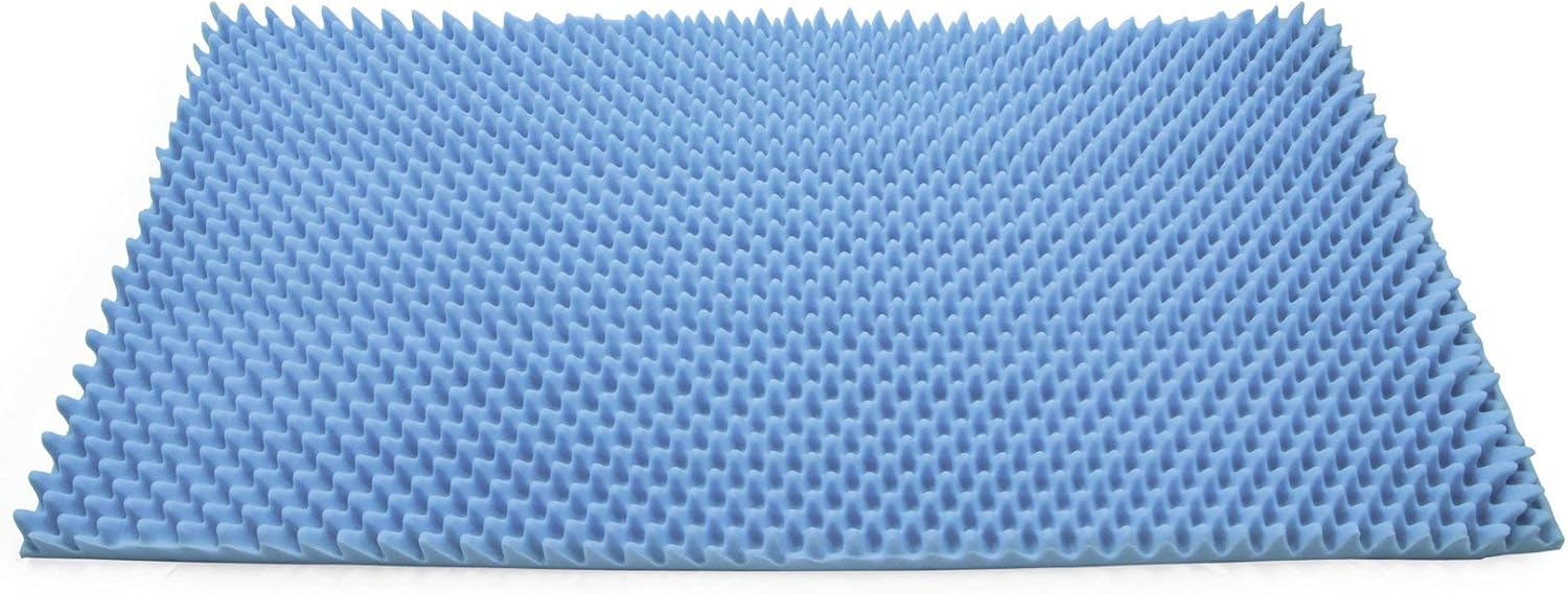 McKesson Mattress Overlay - Convoluted Foam Decubitus Care Pad, Mattress Topper for Ulcers, Pressure Sores, Bedsores - 72 in x 33 in x 4 in, 1 Count Blue
