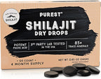 Pure Himalayan Shilajit | 100% Pure Natural Shilajit Grade A Max Potency 85+ Trace Minerals & Fulvic Acid | 3rd Party US Lab Tested | Immune Support Supplement - Men and Women | Dry Drops (120 ct)