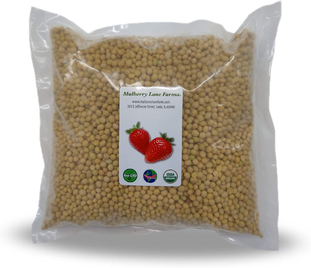 Soybeans, 5 Pounds Whole, USDA Certified Organic, Non-GMO Bulk, Product of USA, Mulberry Lane Farms
