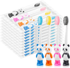 Disposable Toddler Toothbrush Kids Bulk Pack of 100,Suction Cup Bulk Children Toothbrushes for Kid Age 2+ Individually Wrapped Animal Toothbrush for Boys,Girls,for Home,School,Camp,Daycare,Travel