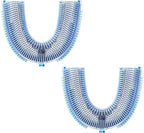 2 Pcs Silicone U-Shaped Toothbrush Replacement Head Compatible with Ultrasonic Toothbrush,360 Degree Silicone Head for Teeth Cleaning, Sonic Toothbrush Tool Head Accessories for Adults