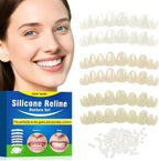 Veneers Teeth for Women, Tooth Replacement Missing Teeth, Upper Veneer Cosmetic Tooth, Moldable Thermal Beads Replacement Kit, Unisex to Denture Repair Kit, 6PCS