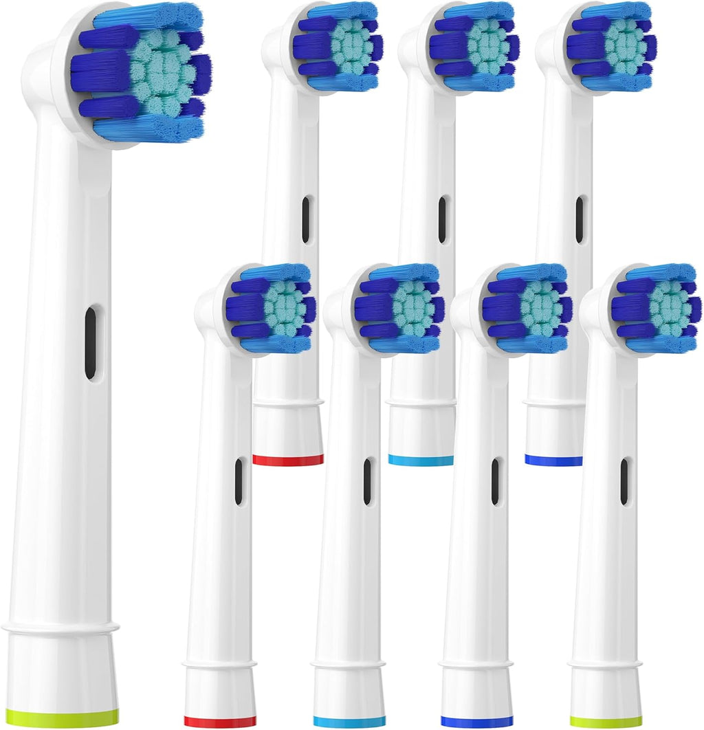 Replacement Toothbrush Heads Compatible with Oral B Braun Electric Toothbrush, 8 Pack Precision Clean Brush Heads for Oral B 7000/Pro 1000//3000/5000/8000/9600