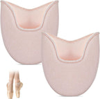 Ballet Toe Pads - Soft Foot Care Toe Pad for Ballet Dance, 3.34 x 3.15 Inch Knitted Fabric Toes Cap Cover, Women Girls Dance Toes Pads for Pointe Shoes, Forefoot Wrap Cover Protector Cushion