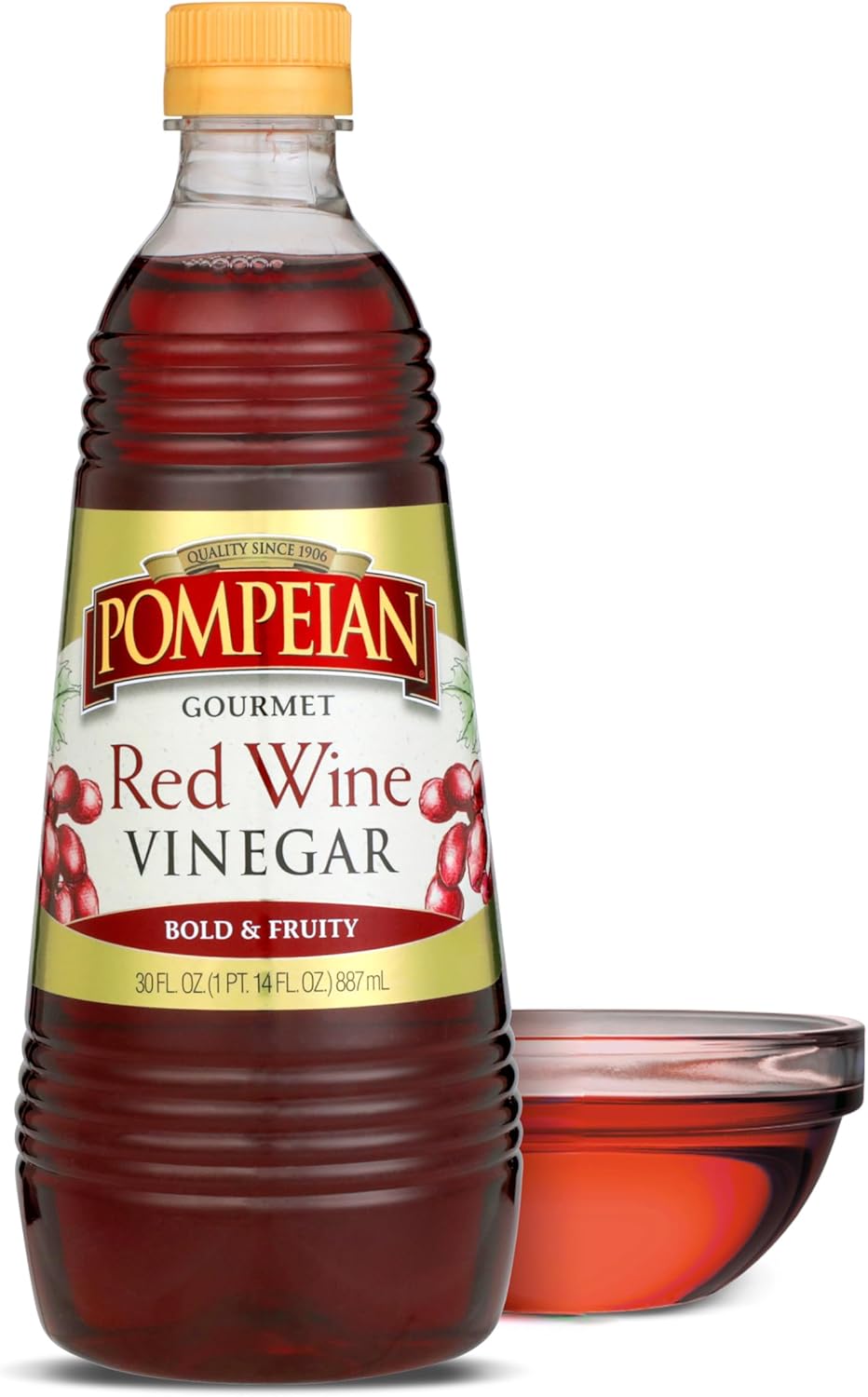 Pompeian Gourmet Red Wine Vinegar, Naturally Gluten-Free, 30 Fl Oz