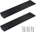 Rubber Curb Ramp, 4" Rise Height 2 Pack, Heavy-Duty 2 T Capacity Threshold Ramps, 39.4" L x 9.8" W Driveway Ramps for Cars, Wheelchairs, Bikes, Motorcycles
