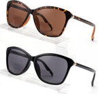 Premium Bifocal Reading Sunglasses for Women, Retro Cateye Sun Readers UV400 Protection, Classic Shades Black & Tortoise (1 Black & 1 Tortoise, 2.50)