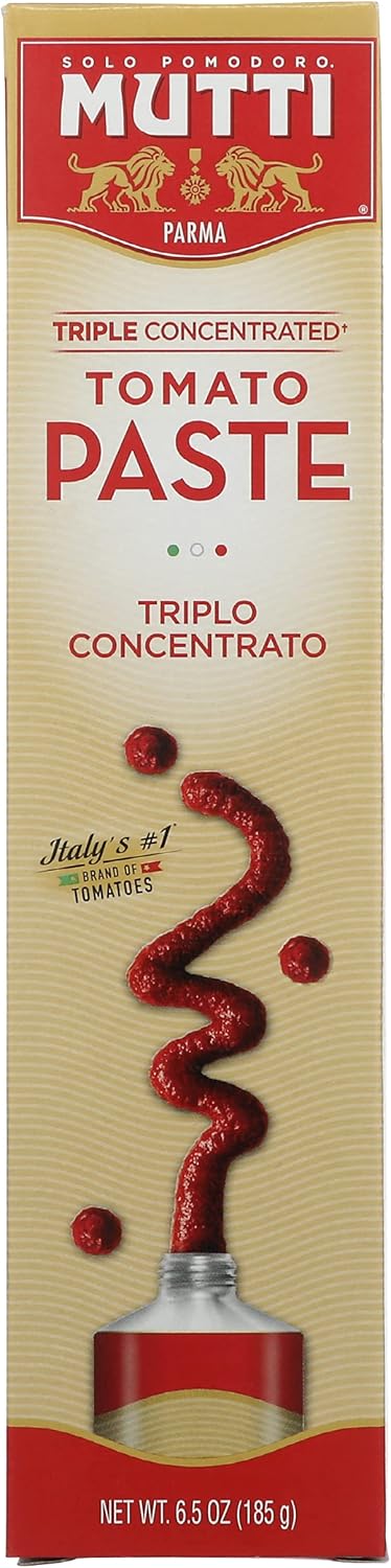 Mutti Triple Concentrated Tomato Paste, No Additives or Preservatives, Vegan, Gluten Free & Non-GMO, 6.5 Oz (Pack of 12)