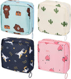 4Pcs Sanitary Napkin Storage Bag, Mini Menstrual Period Bag Period Pouch Waterproof,Tampon Organizer Pouch Tampon Pad Holder for Purse, First Period