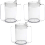 Providence Spillproof 12oz Adult Sippy Cup with Handles - Independence Sip Cups for Adults with Limited Mobility - Handicap Cups for Elderly Care - Made in the USA - PSC 50-10 Pack