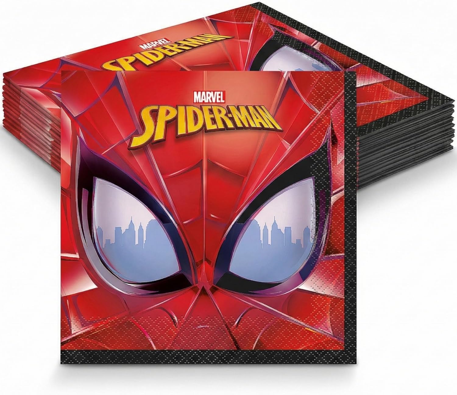 Marvel Spider-Man Luncheon Napkins – 16 Ct. | 6.5" 2-Ply Paper Napkins for Kids Spider-Man Birthday Party Supplies, Superhero Tableware & Decorations