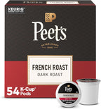 Peet's Coffee, Dark Roast Keurig K-Cup Pods, 100% Arabica Coffee - French Roast 54 Count (1 Box of 54 K-Cup Pods)