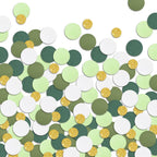 Letjolt Green Dot 200pcs Confetti Glitter Golden Nature Garden Theme Baby Shower Table Decorations Birthday Party Supplies Bridal Wedding Decor Paper Scatter Crafts