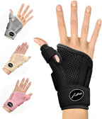 Dr. Arthritis Doctor Developed Finger Splint Trigger Finger Brace Middle, Ring & Pointer Finger, Finger Splints for Straightening (Black, Single, Thumb Brace)