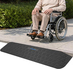 Ruedamann 2" Rise Threshold Ramps for Doorways, 2200 Lbs Capacity Wider Rubber Threshold Ramp, Special Non-Slip Portable Wheelchair Ramp, Handicap Ramp for Thresholds, Power Scooters, Cuttable