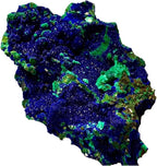 1pcs 200-250g Azurite Symbiosis Malachite Quartz Crystal