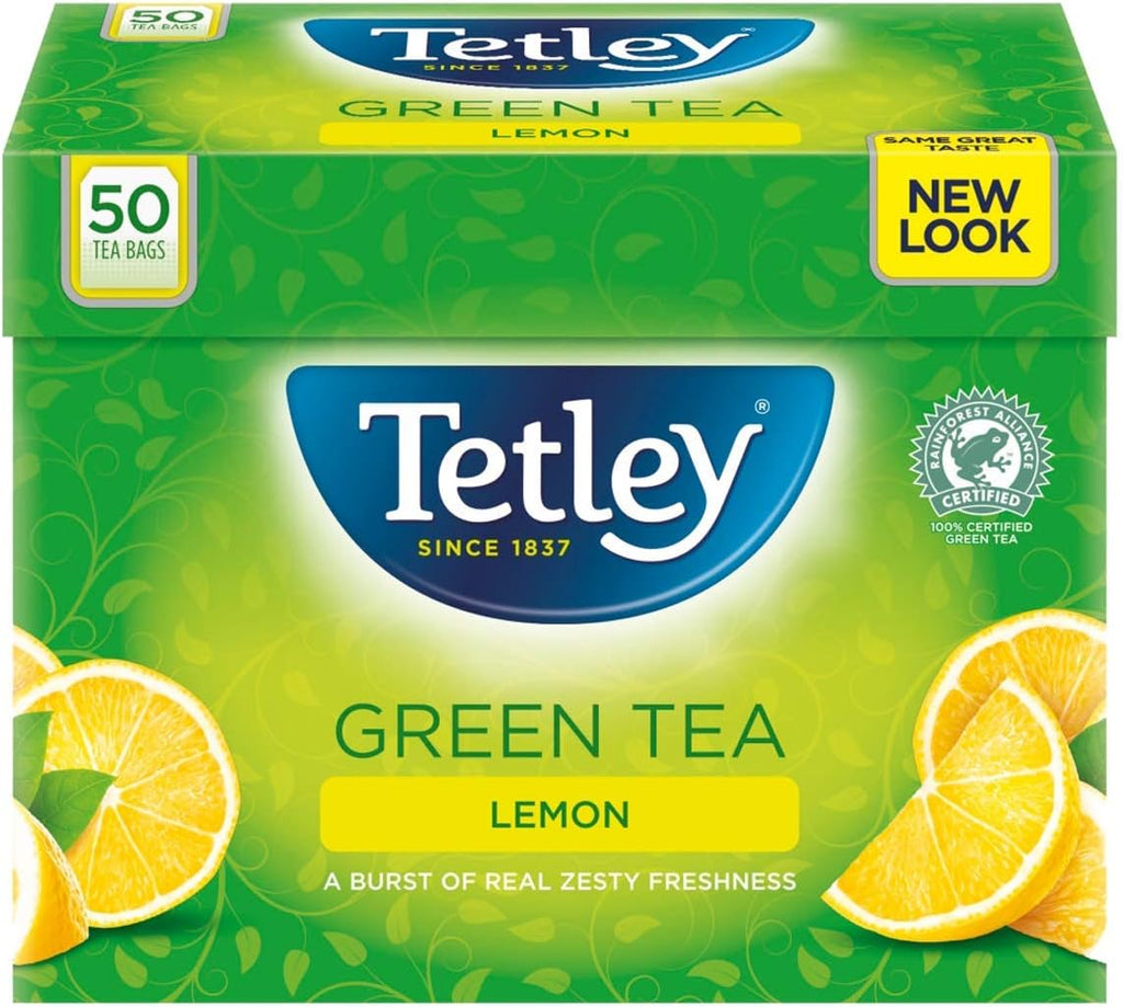 Tetley Green Tea with Lemon Teabags 50x