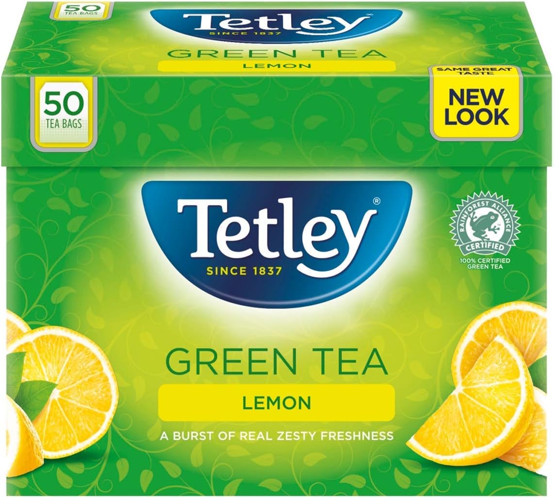 Tetley Green Tea with Lemon Teabags 50x
