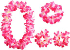 Hawaiian Leis Luau Flower Headband Necklace Bracelets Set Beach Party Costume Accessories
