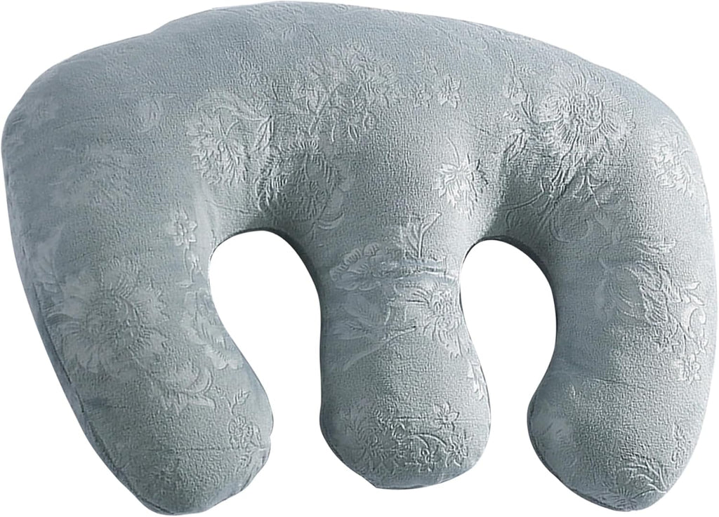 Breast Pillow, Ergonomic Detachable Chest Pillow, Prone Cushion for Napping, Breast Support Pad Bolster SPA Beauty Salon Massage Table Sleep, Grey
