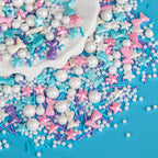 Twisweet Mermaid Sprinkles, Edible Pearl Stars Sprinkles for Cake Decorating, Mix Baking Candy, Ocean Theme Cake Topper Cupcake Cookie Ice Cream Decorations, Birthday Children's Summer Party Supplies (130g/4.58oz)