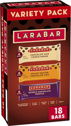 Larabar Chocolate Variety Pack, Fruit and Nut Bars, Gluten Free and Vegan, 28.8 oz, 18 Ct