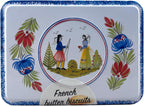 La Trinitaine, French Brittany Galettes au Beurre (Butter Cookies) in Mini Quimper Tin, Faience Couple, 4.23 OZ