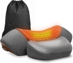 3-in-1 Neck Massager Pillow for Pain Relief Deep Tissue with Heat, Cordless & Rechargeable Massager with Traction for Neck Hump & Shoulder Comfort, Memory Foam Pillow for Home Office Travel