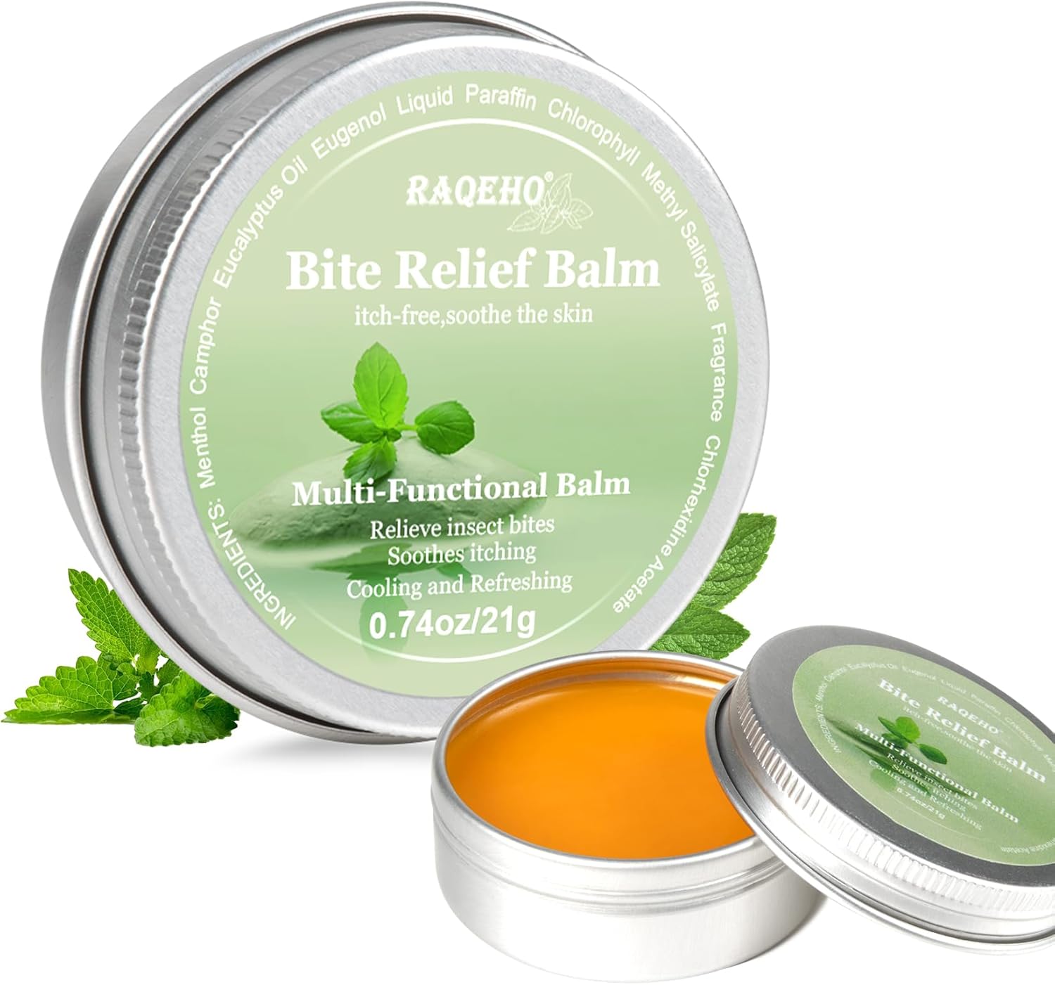 Mosquito Bite Itch Relief Cream 0.74oz Anti Itch Bug Insect After Bite Treatment Cream Travel Sting Sunburn Heat Rash Skin Cooling Stop Itching Balm Summer Camping Hiking Travel Essentials