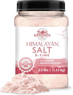 LA SALT CO Kashmir 2.5 Lbs Pink Himalayan Salt Jar, X-Fine | 100% Pure, Food Grade with 84 Trace Minerals | Kosher Certified, Vegan, Non-GMO, & Cruelty-Free