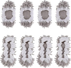 8 Pcs Mop Slippers Socks Floor Cleaning,Microfiber Shoe Covers dust Washable Reusable for Woman Man House Kitchen (Grey)