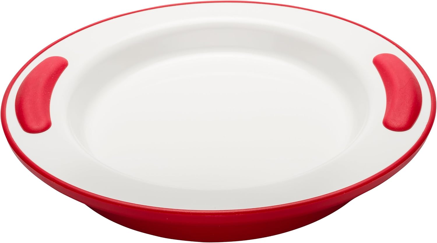 NRS Healthcare Soft Grip Insulated Plate Red/White