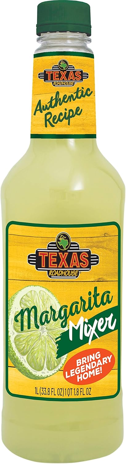 Texas Roadhouse Authentic Margarita Drink Mix, Ready to Use, 1 Liter Bottle (33.8 Fl Oz), Individually Boxed