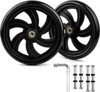 2Pcs 7.5 Inch Replacement Wheelchair Wheels for Walkers, Wheelchairs, Rollators, Durable Anti-Slip ABS Wheels Aid for Adults, Seniors