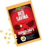 Pepper Joe’s Red Savina Habanero Pepper Seeds ­­­­­– Pack of 10+ Hot Habanero Chili Pepper Seeds – USA Grown ­– Premium Non-GMO Red Savina Seeds for Planting in Your Garden