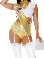 Forplay Women's Troop Leader Sexy Scout Costume Set, Gold, S/M