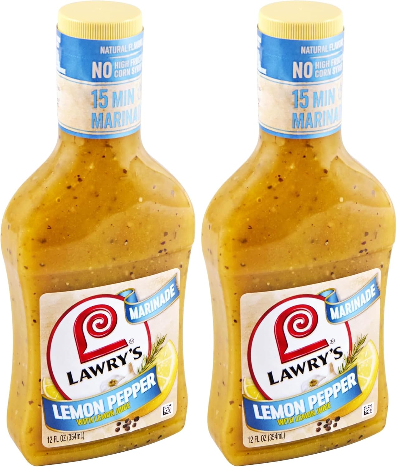 Lawry's Lemon Pepper with Lemon Juice Marinade, 12 fl oz (Pack of 2)